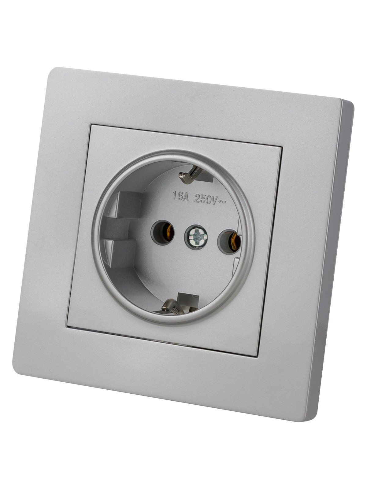 Розетка 2П+З 16А 250В серебр. металлик "Сенеж" TDM — изображение 2