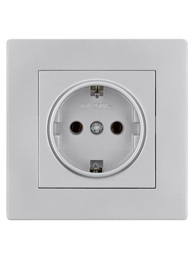 Розетка 2П+З 16А 250В серебр. металлик "Сенеж" TDM — изображение 3