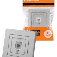 Розетка телефонная RJ11 серебр. металлик “Сенеж” TDM