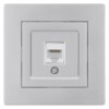 Розетка компьютерная RJ45 серебр. металлик "Сенеж" TDM