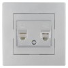 Розетка телефонная RJ11 + компьютерная RJ45 серебр. металлик "Сенеж" TDM
