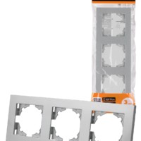 Рамка 3-х постовая серебр. металлик “Сенеж” TDM