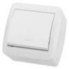 Кнопка звонковая открытой установки IP44 6А белая "Селигер" TDM