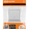 Кнопка звонковая открытой установки IP44 6А белая "Селигер" TDM