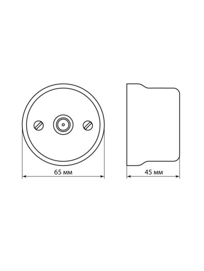 Розетка ТВ проходная черная «Болонь» TDM — изображение 7