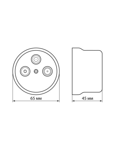 Розетка ТВ+R+ SAT оконечная черная «Болонь» TDM — изображение 7