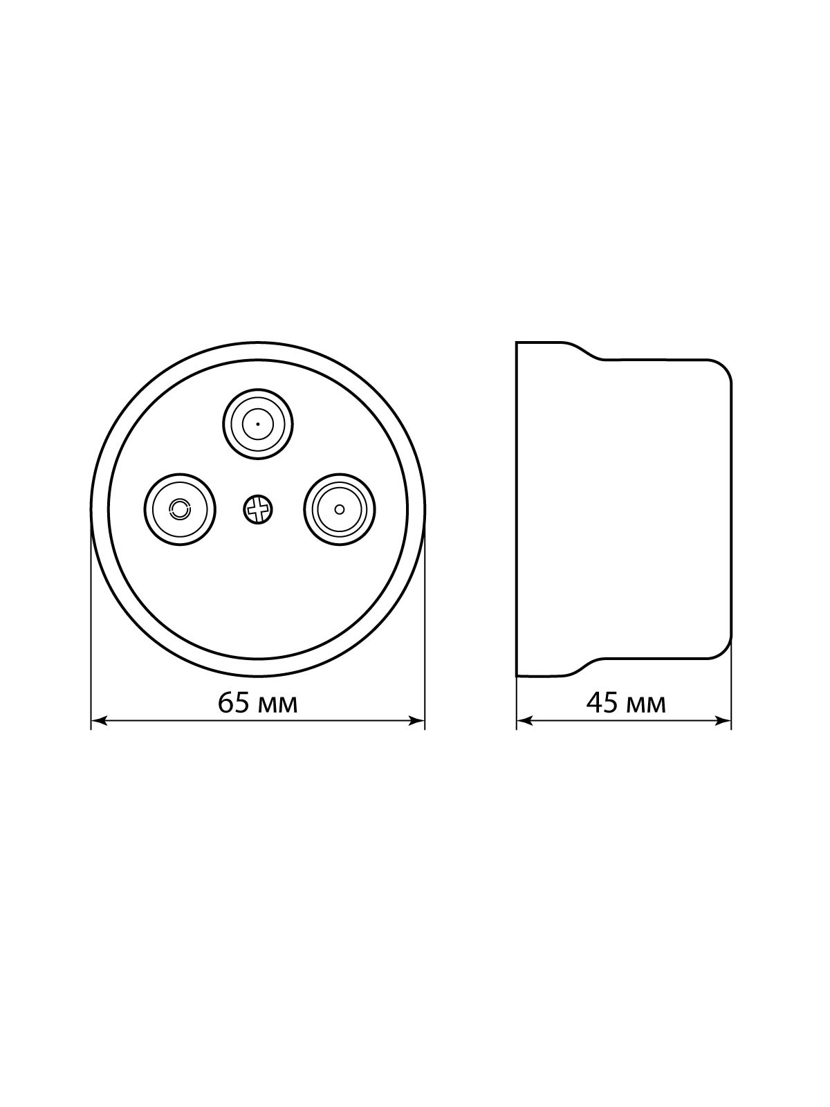 Розетка ТВ+R+ SAT оконечная черная «Болонь» TDM — изображение 7