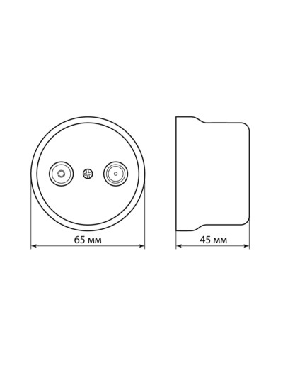 Розетка ТВ+R оконечная коричневая «Болонь» TDM — изображение 7