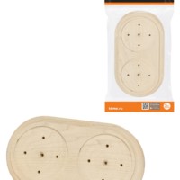 Накладка на бревно деревянная универсальная овал НБУ 1Пх2 92х167 мм, береза TDM