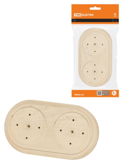 Накладка на бревно деревянная универсальная овал НБУ 1Пх2 92х167 мм, береза TDM