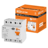 Устройство защитного отключения ВД1-63 4Р 50А 100мА тип А TDM