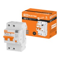 Диф. автомат АД12 2P, C63, 100 мА, 4,5 кА, тип АС, 3 мод, TDM