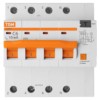 Диф. автомат АД14 4P, C6 10 мА, 4,5 кА, тип АС, 5 мод, TDM