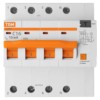 Диф. автомат АД14 4P, C16, 10 мА, 4,5 кА, тип АС, 5 мод, TDM