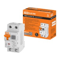 Выключатель АВДТ 64 2Р(1Р+N) B16 10мА тип А защита 265В TDM