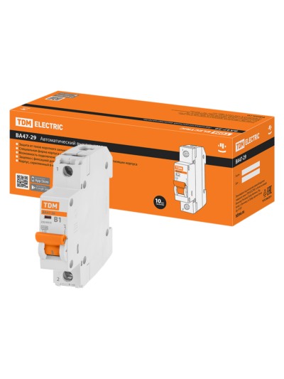 Авт. выкл.ВА47-29 1Р 1А 4,5кА х-ка В TDM