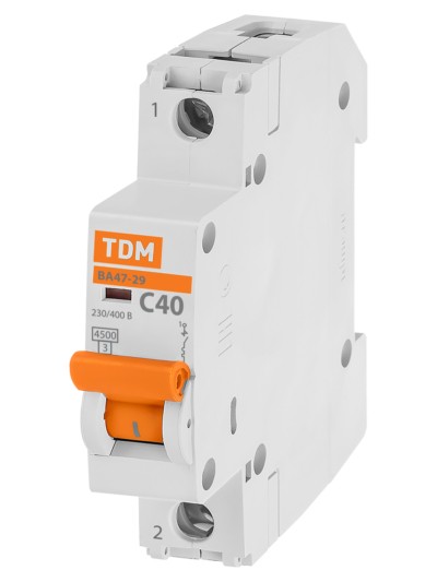 Авт. выкл.ВА47-29 1Р 40А 4,5кА х-ка С TDM — изображение 2
