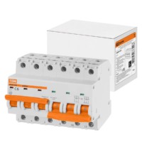 Авт. выкл. с мех. блок. (байпас) ВА47-29Б 3Р+3Р  6А 4,5кА х-ка C TDM