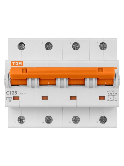 Авт. выкл. ВА47-125 4Р 125А 15кА х-ка С TDM — изображение 3