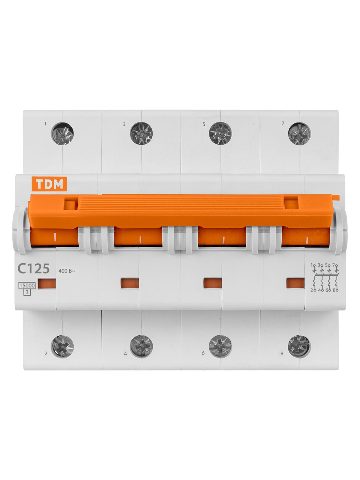 Авт. выкл. ВА47-125 4Р 125А 15кА х-ка С TDM — изображение 3