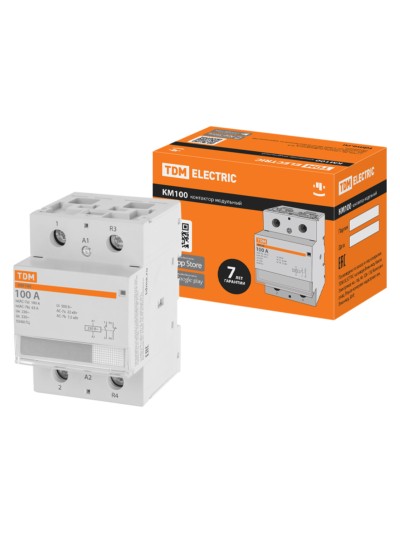 Контактор модульный КМ100/2-100 1НО;1НЗ TDM