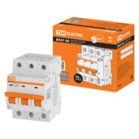 Авт. выкл. ВА47-60 3Р 25А 6кА х-ка С TDM