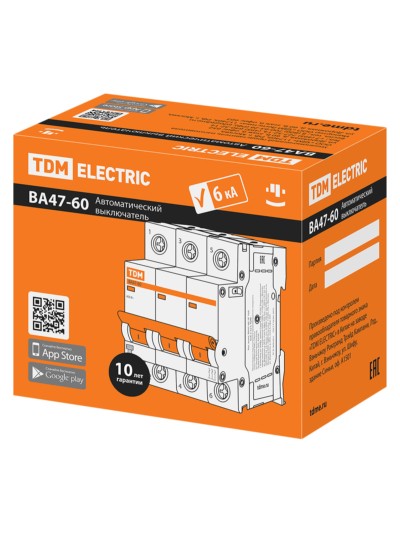 Авт. выкл. ВА47-60 3Р 40А 6кА х-ка D TDM — изображение 7