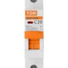 Выключатель ВА 1P 20А 6кА х-ка С 220В пост. тока TDM