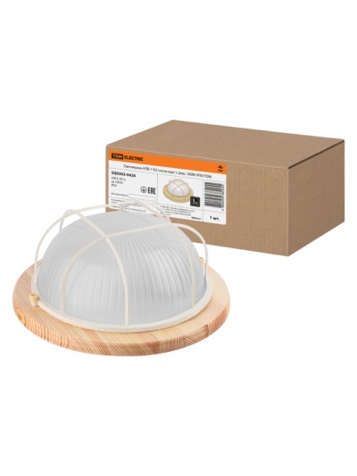 Светильник НПБ1102 сосна круг с реш. 100Вт IP54 TDM