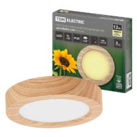 Светильник накладной светодиодный круг “Даунлайт” СПО (сосна) 12 Вт 170*32 мм 3000К TDM