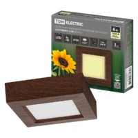 Светильник накладной светодиодный квадрат “Даунлайт” СПО (венге) 6 Вт 120*120*32 мм 3000К TDM