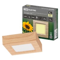 Светильник накладной светодиодный квадрат “Даунлайт” СПО (сосна) 6 Вт 120*120*32 мм 3000К TDM