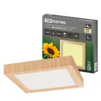 Светильник накладной светодиодный квадрат “Даунлайт” СПО (сосна) 18 Вт 225*225*32 мм 3000К TDM