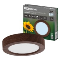 Светильник накладной светодиодный круг “Даунлайт” СПО (венге) 12 Вт 170*32 мм 4000К TDM