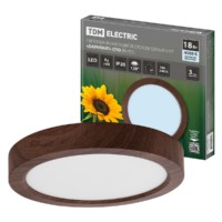 Светильник накладной светодиодный круг “Даунлайт” СПО (венге) 18 Вт 225*32 мм 4000К TDM