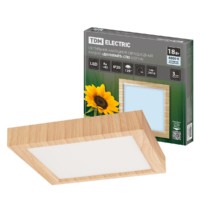 Светильник накладной светодиодный квадрат “Даунлайт” СПО (сосна) 18 Вт 225*225*32 мм 4000К TDM