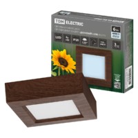 Светильник накладной светодиодный квадрат “Даунлайт” СПО (венге) 6 Вт 120*120*32 мм 4000К TDM