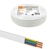 Шнур ШВВПмб 3х0,5 (200м), белый Народный