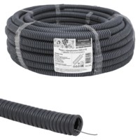 Гофротруба ПВХ для кабеля d20 с протяжкой 100м лёгкая Народная TDM SQ0401-0302