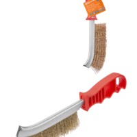 Щетка ручная, металлическая с пластик. рукояткой, латуниров. витая проволока d 0,3 мм, “Гранит”, TDM