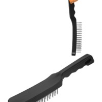 Щетка ручная, пластиковый корпус, 5-рядная, металлическая проволочная щетина, “Рубин”, TDM