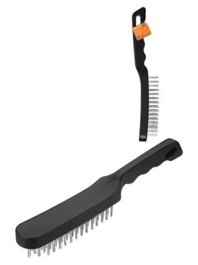 Щетка ручная, пластиковый корпус, 5-рядная, металлическая проволочная щетина, “Рубин”, TDM