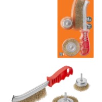 Набор щеток латунир., 3 предмета: “ручная” 250 мм, “плоская” 75 мм, “чашка” 50 мм, “Рубин”, TDM