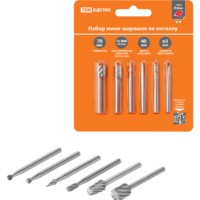 Набор мини-шарошек шлифовальных, Ø 3 мм, L 40 мм, по металлу, 6 шт, “Рубин” TDM