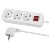 Удлинитель 3 гнезда, 10 метров, с/з, 10 А, 2300 Вт, белый, НАРОДНЫЙ У1-32049