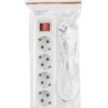 Удлинитель 4 гнезда, 3 метра, с/з, 10 А, 2300 Вт, белый, НАРОДНЫЙ У1-42050