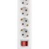 Удлинитель 4 гнезда, 10 метров, с/з, 10 А, 2300 Вт, белый, НАРОДНЫЙ У1-42050