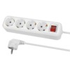 Удлинитель 4 гнезда, 10 метров, с/з, 10 А, 2300 Вт, белый, НАРОДНЫЙ У1-42050