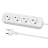 Удлинитель 3 гнезда, 7 метров, с/з, выкл., 10 А, 2300 Вт, белый, НАРОДНЫЙ У1-32055