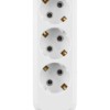 Удлинитель 3 гнезда, 3 метра, б/з, 6 А, 1380 Вт, белый, НАРОДНЫЙ У-31011
